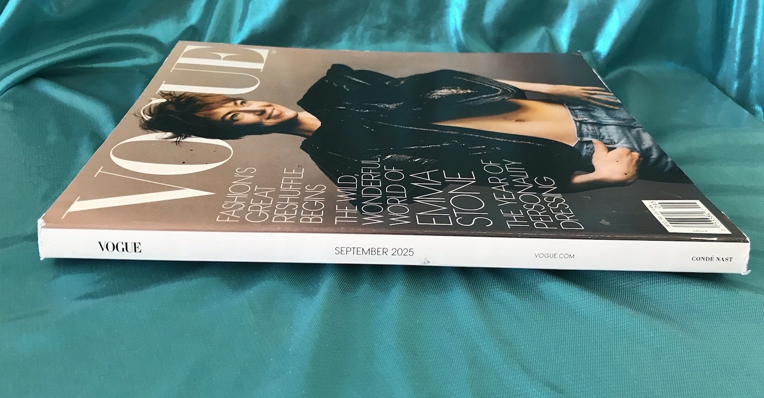 Vogue September 2025. Emma Stone~Fashion, Celebrity, Beauty, Culture~Perfume Ads