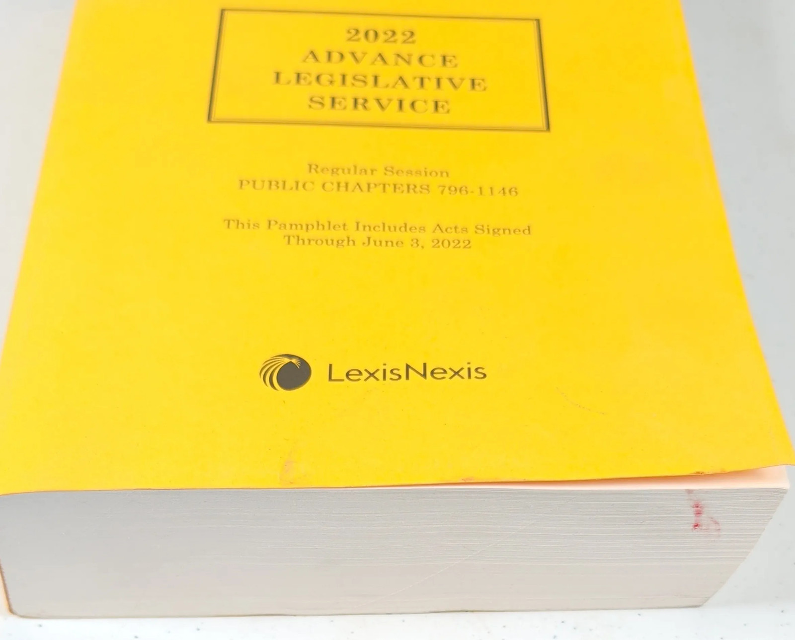 Tennessee Code Annotated 2022 Advance Legislative Service LexisNexis Softcover