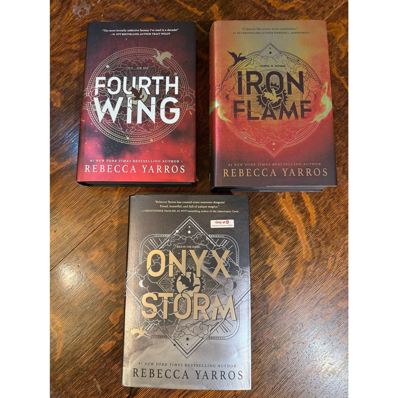 Fourth Wing, Iron Flame, Onyx Storm Book Set by Rebecca Yarros