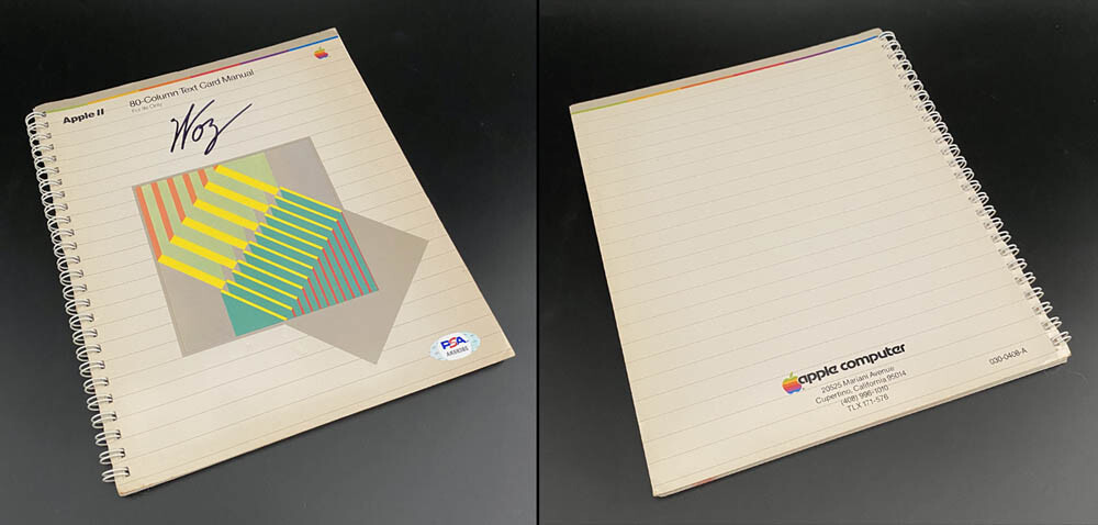 Steve Woz Wozniak SIGNED Apple II Computer Manual Text Card PSA/DNA AUTOGRAPHED