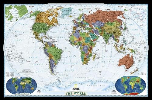 Nat Geo Maps World Decorator Map [Tubed] (Map)