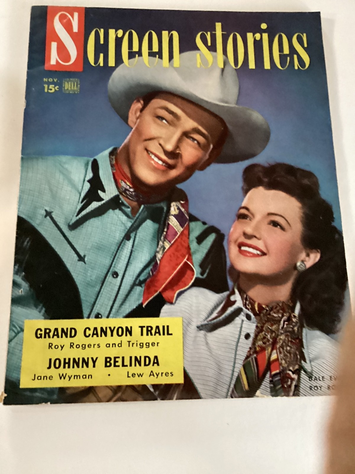 Screen Stories Magazine 1948 Roy Rogers/ Dale Evans / Ingrid Bergman /++