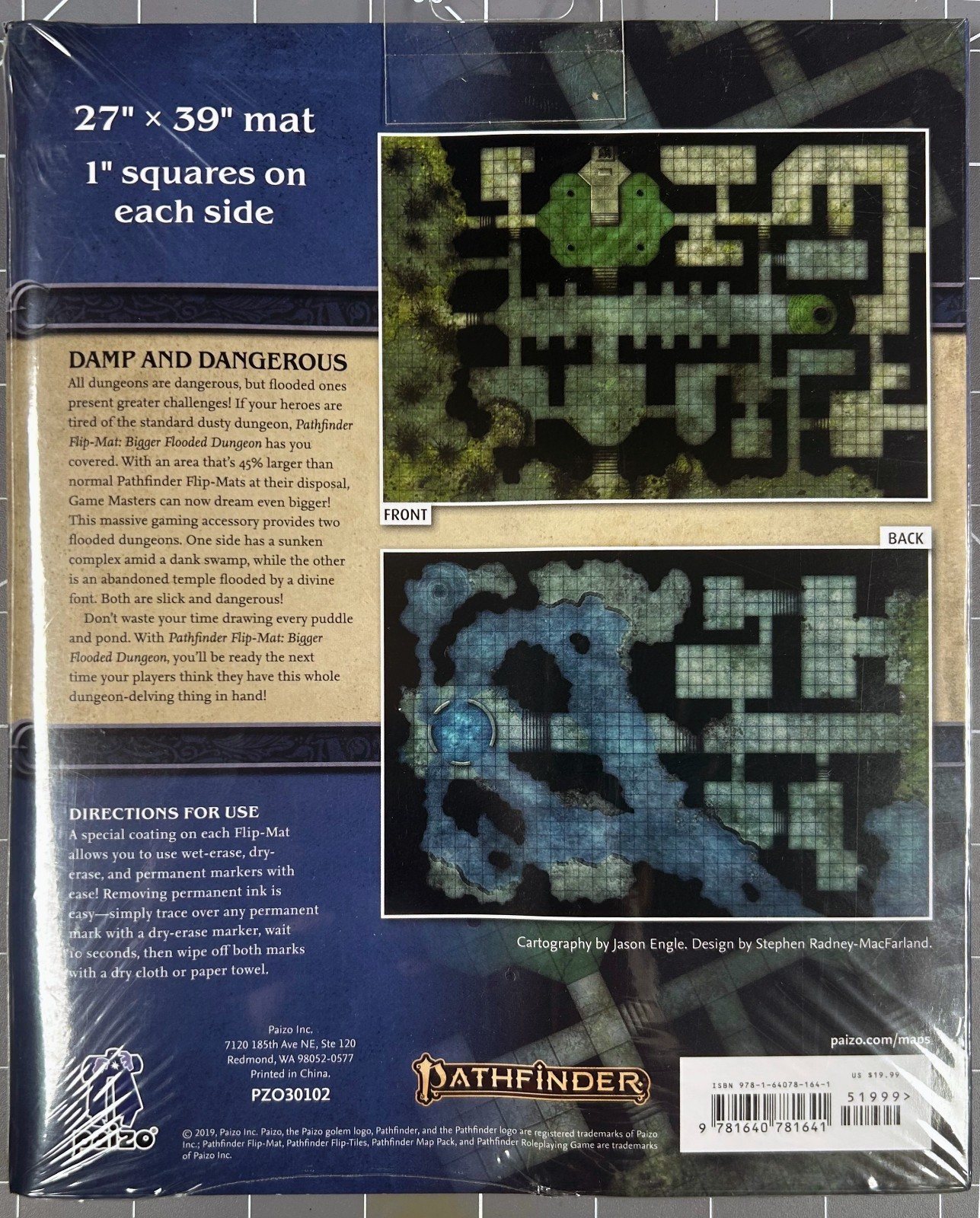 Pathfinder Flip-Mat – Bundle, Dungeon Theme, 6 Mats – 24”x30” Mats NEW & SEALED
