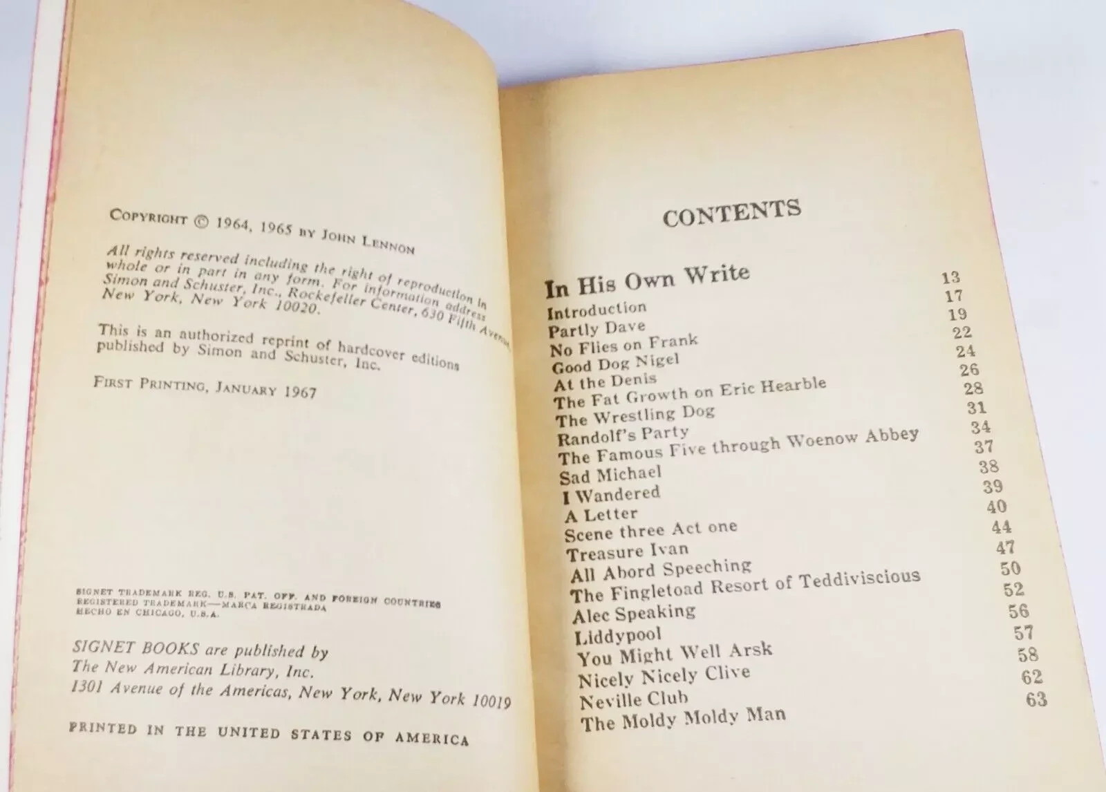 1st Printing 1967 John Lennon In His Own Write & A Spaniard In The Works 2-in-1