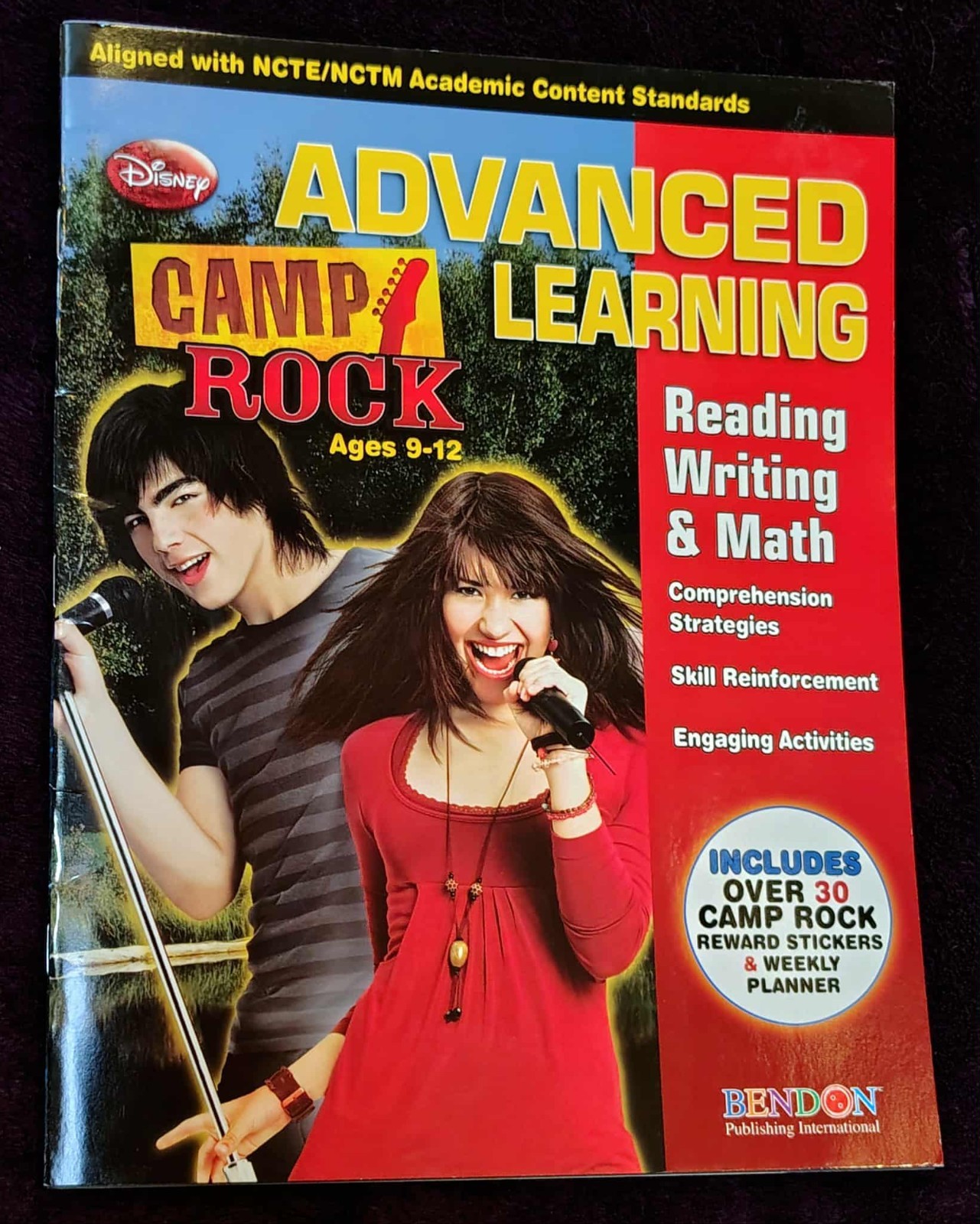 Disney CAMP ROCK Reading, Writing & Math Advanced Workbook w/Stickers Ages 9-12