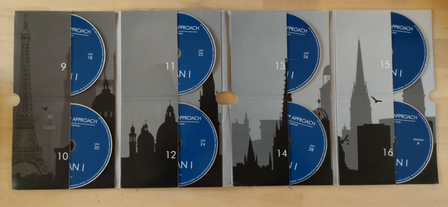 ***Discs 9–16*** Pimsleur Approach Gold Edition Italian 1 an 8‑CD Set Used