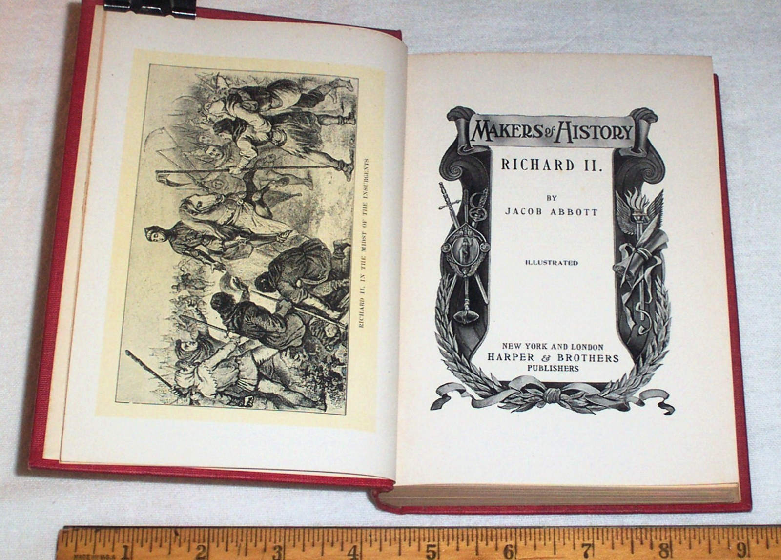 1886 King Richard II , Medieval England Battle Poitiers Chivalry Castles Knights