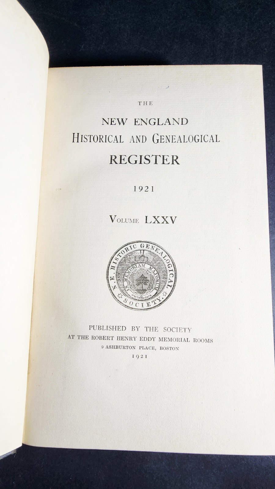 1920+21 Rare Original New England Historical & Genealogical Register Vol.74+75