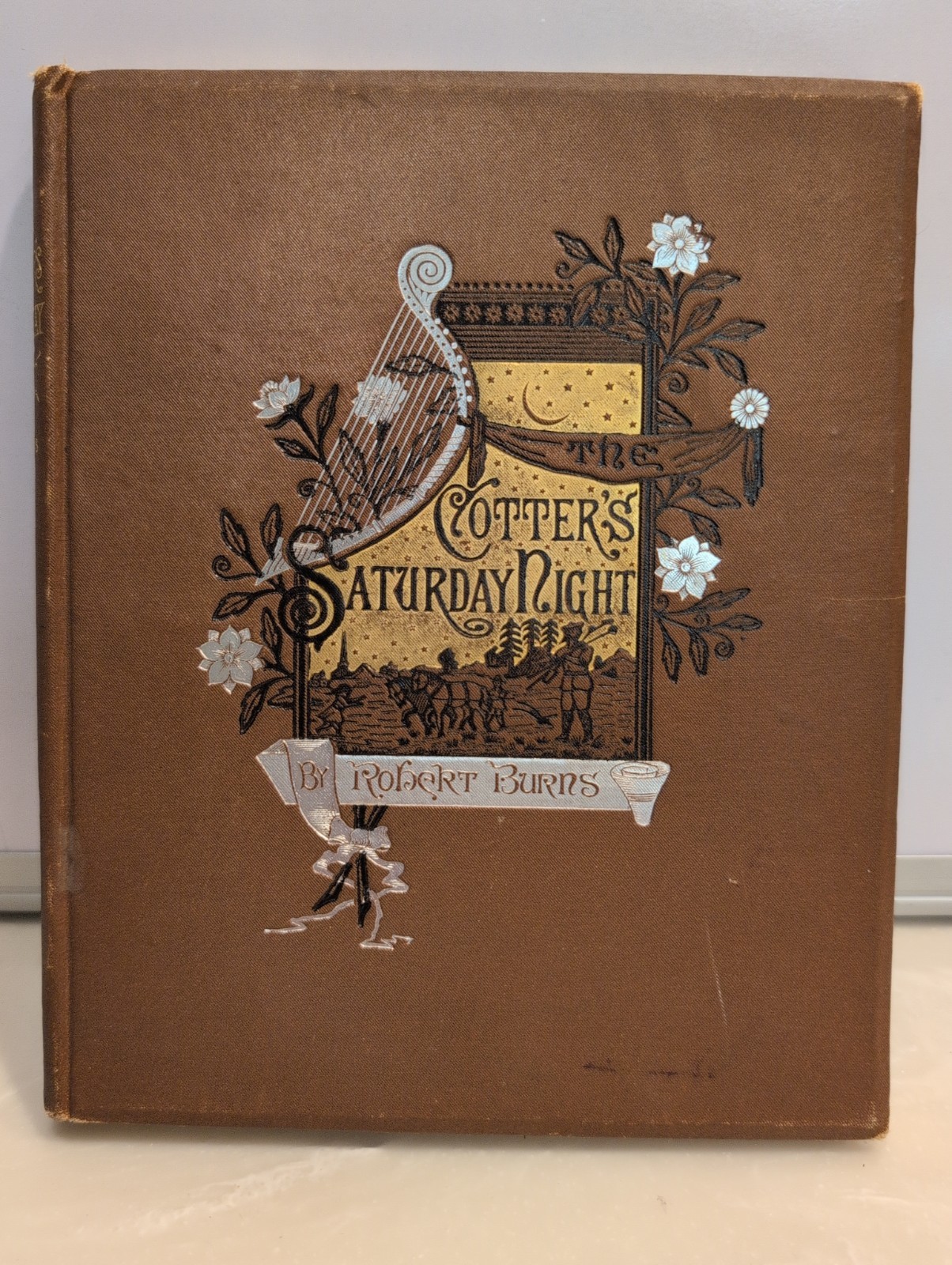 Cotter’s Saturday Night by Robert Burns 1800s Antique Illustrated F.A. Chapman