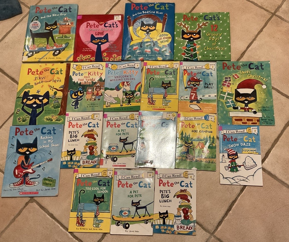Pete the Cat Picture Kimberly and James Dean Lot Of 19 Children’s Books Series