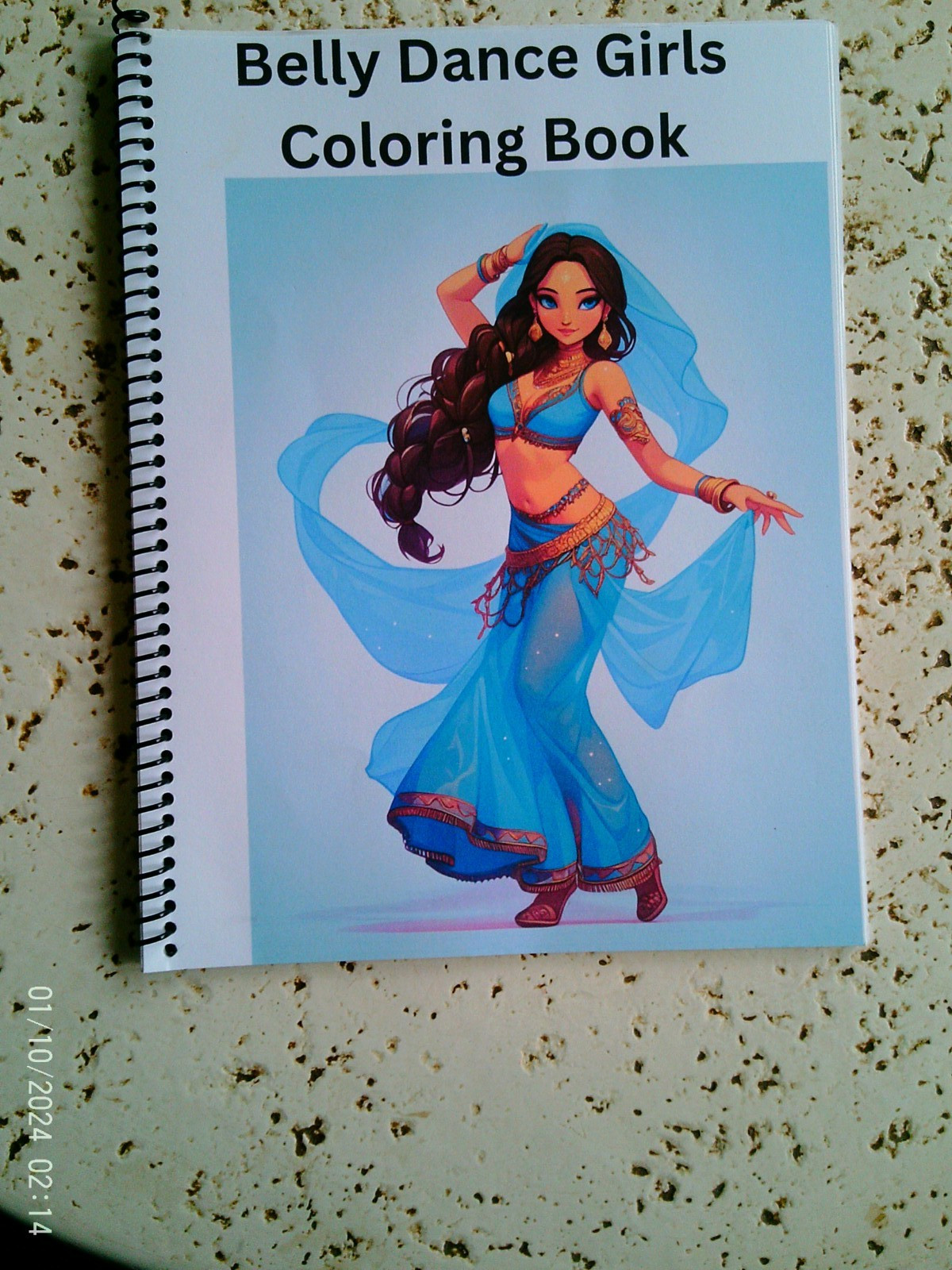 Belly Dance girls coloring bookLarge Print Easy Designs Stress Relief Coloring