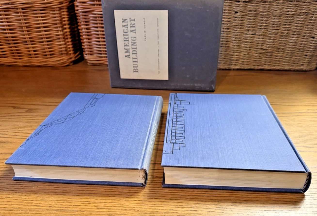 American Building Art Book Set Carl W. Condit 1960 1961 Oxford 19th 20th Century