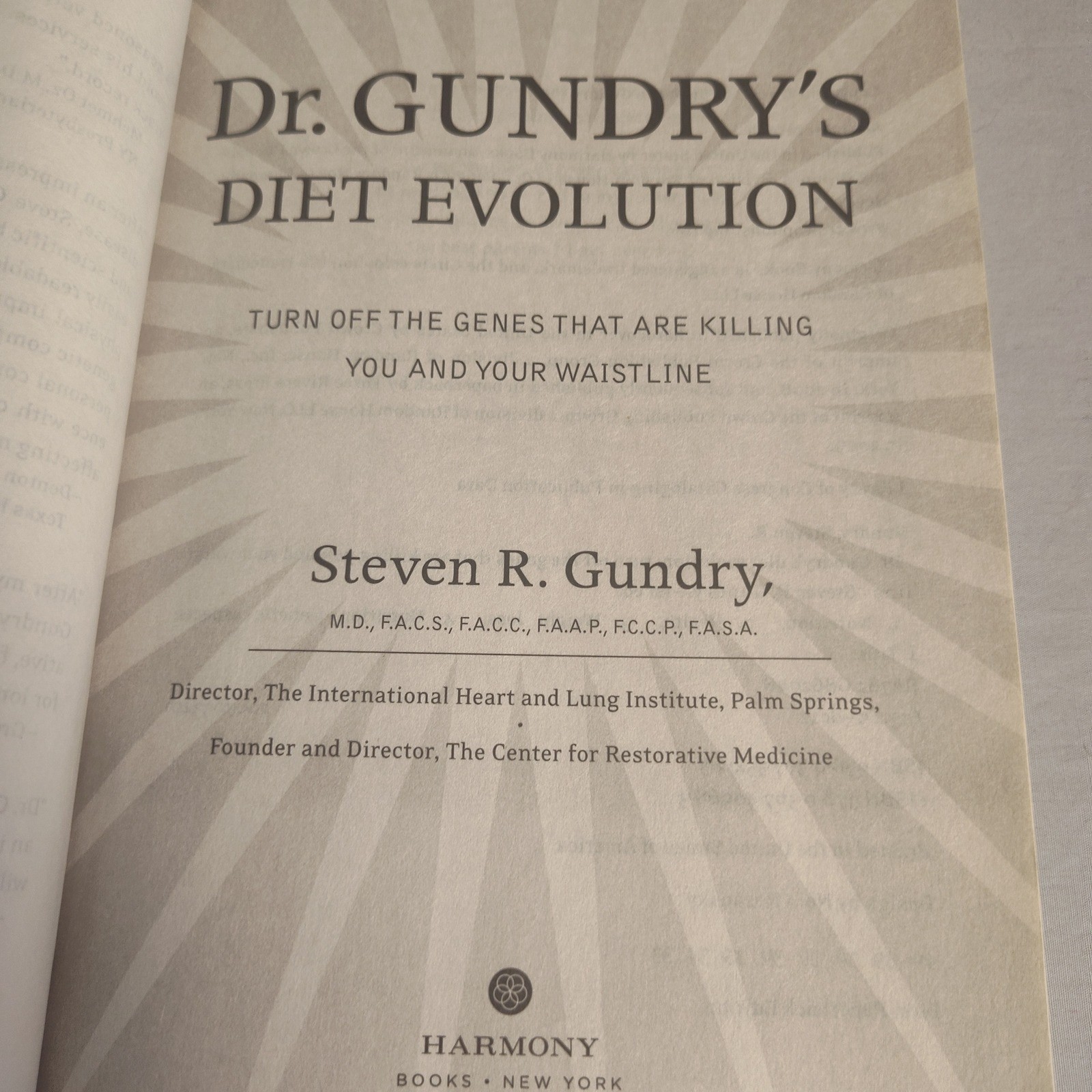 Dr Gundry’s Diet Evolution Steven R Gundry MD Paperback Health Fitness 1043