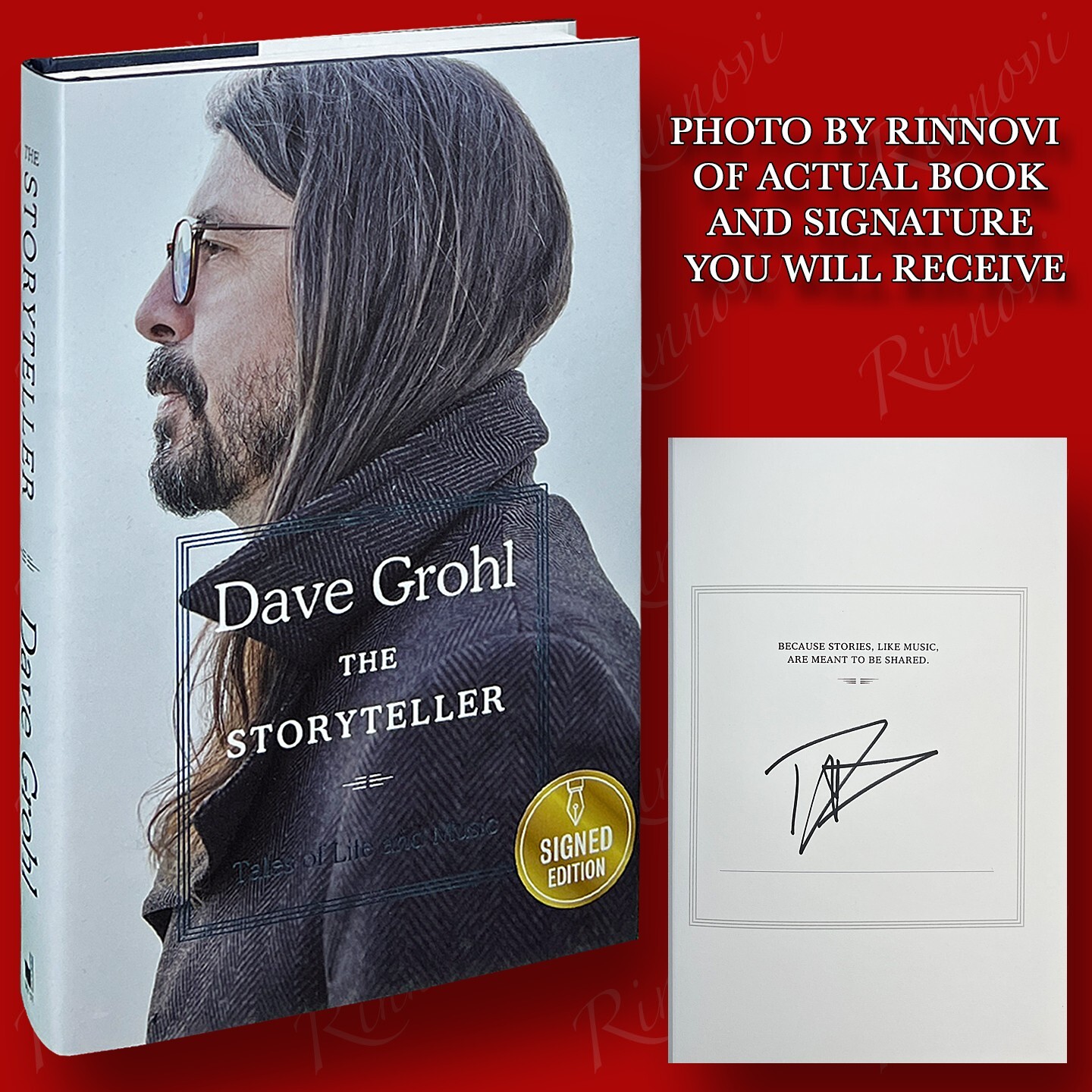 The Storyteller SIGNED Dave Grohl (2021,HC,1st/1st) BRAND NEW