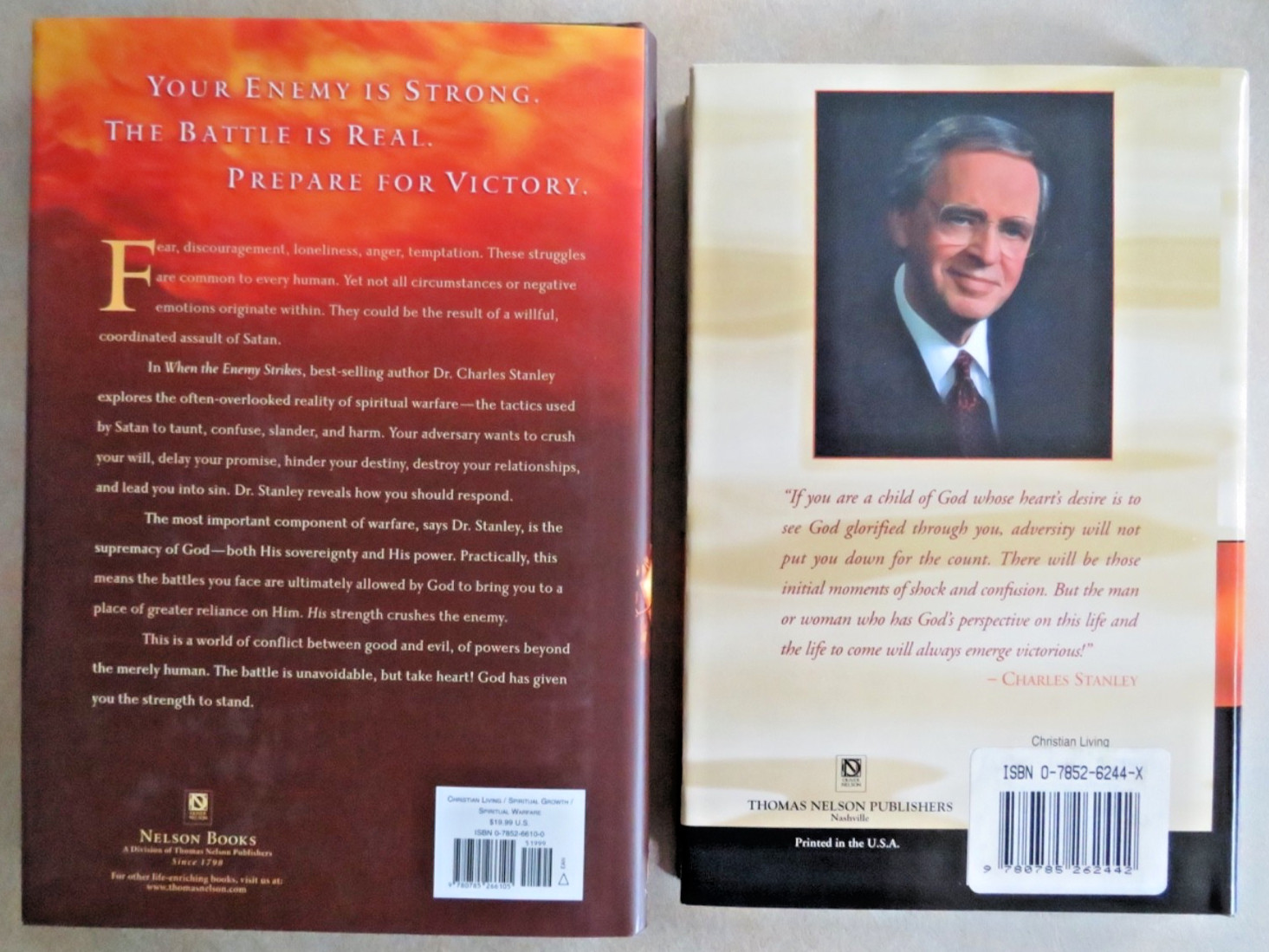Lot -4 CHARLES STANLEY Holy Ground, Handbook for Christian Living, Adversity + 1