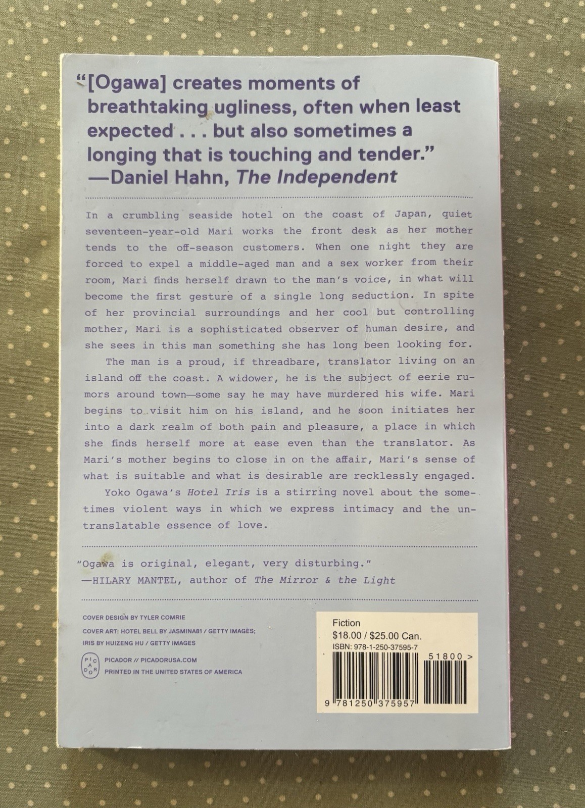 Hotel Iris Paperback (Translated) by Yoko Ogawa, trans. Stephen Snyder