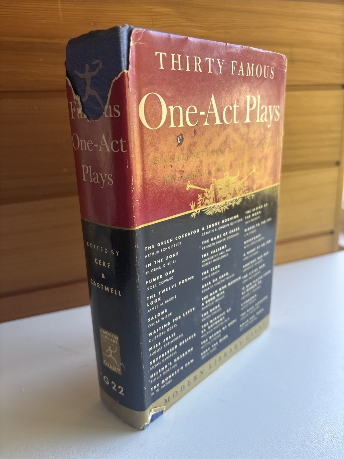 Thirty Famous One Act Plays Modern Library Giant 1949 HC/Dust Jacket