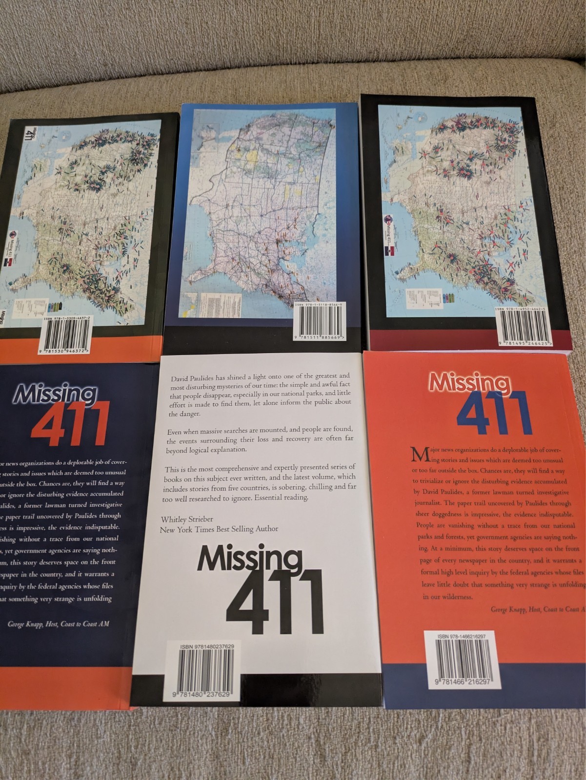 Missing 411 | David Paulides Book Lot | 1st 6 Paperbacks | NO MAP