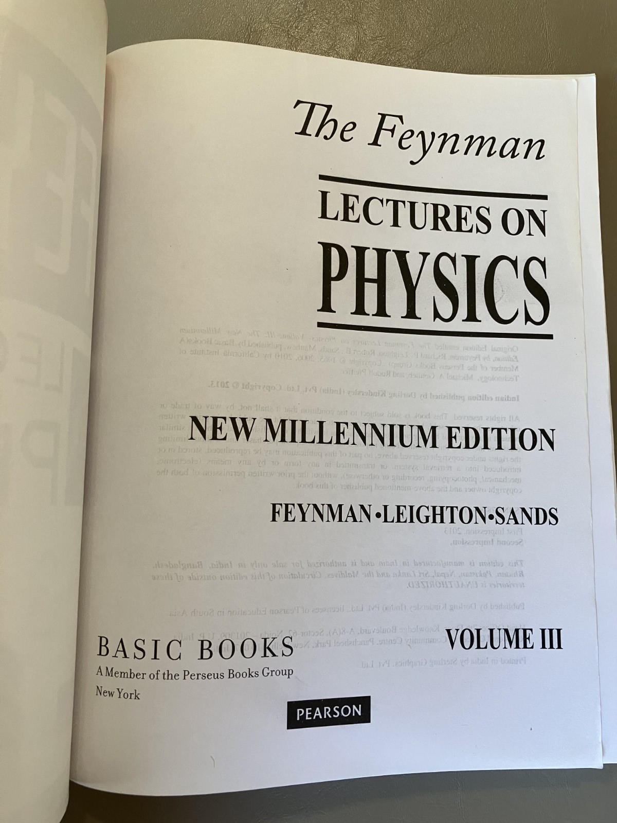 The Feynman Lectures on Physics, Vol 3, Quantum Mechanics, TPB 2013
