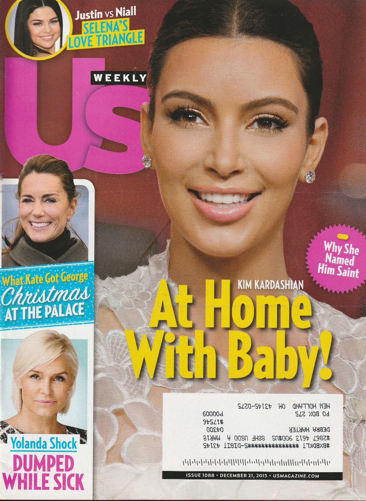 US Weekly Magazine December 31, 2015 Kim Kardashian – The Holiday Spirits