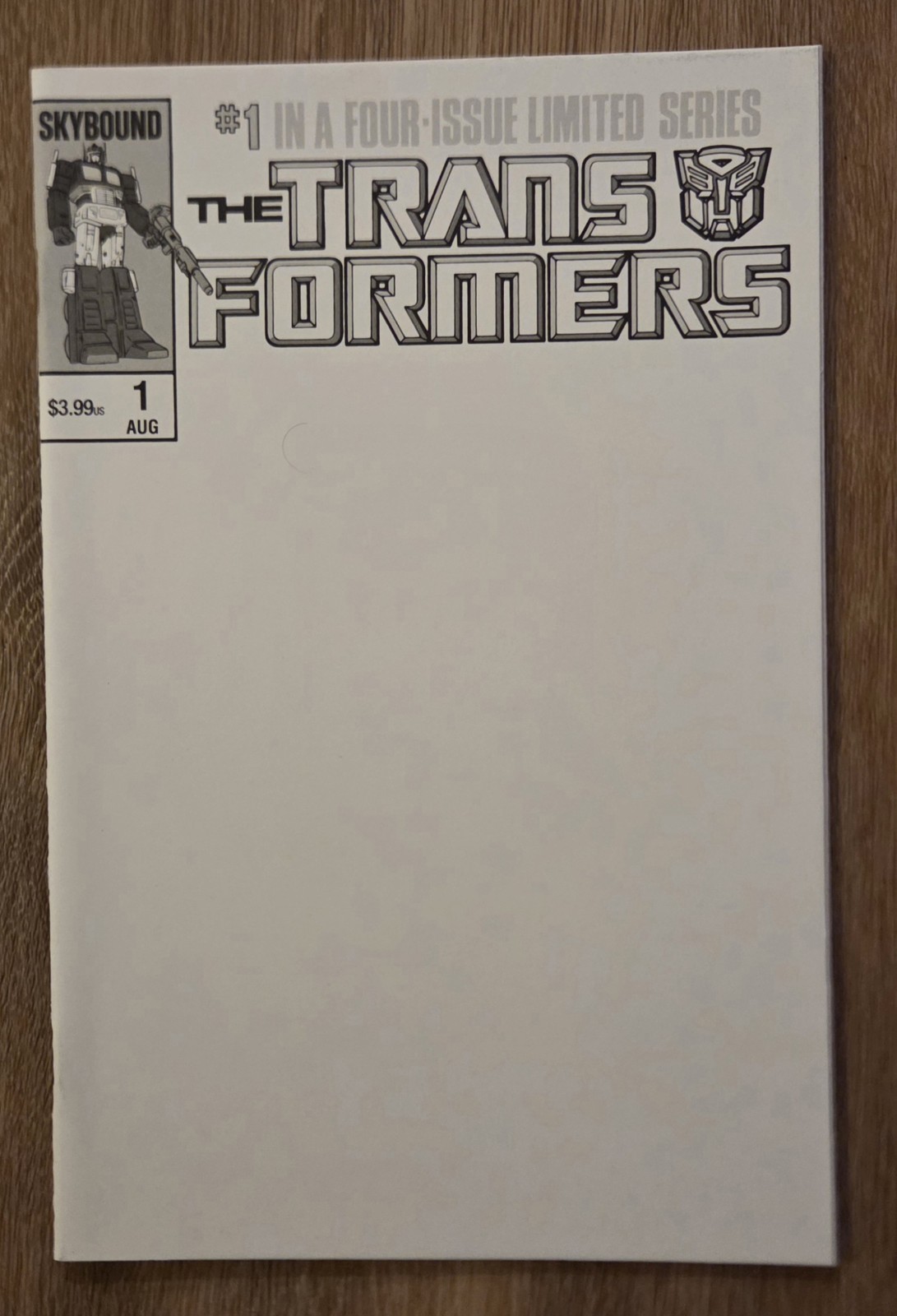 Transformers #1 Facsimile 40th Anniversary Blank Sketch Variant Image Comics