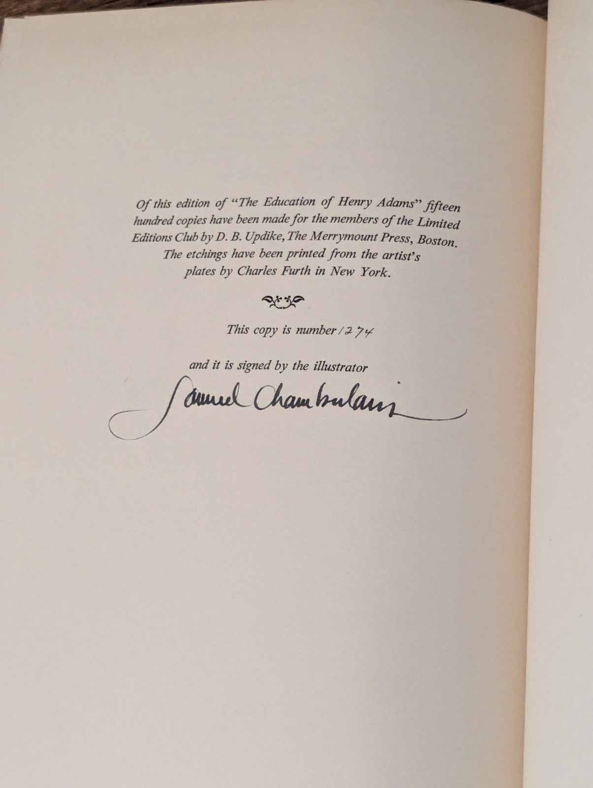 Limited Editions Club Education of Henry Adams Merrymount 1942 Slipcase Included