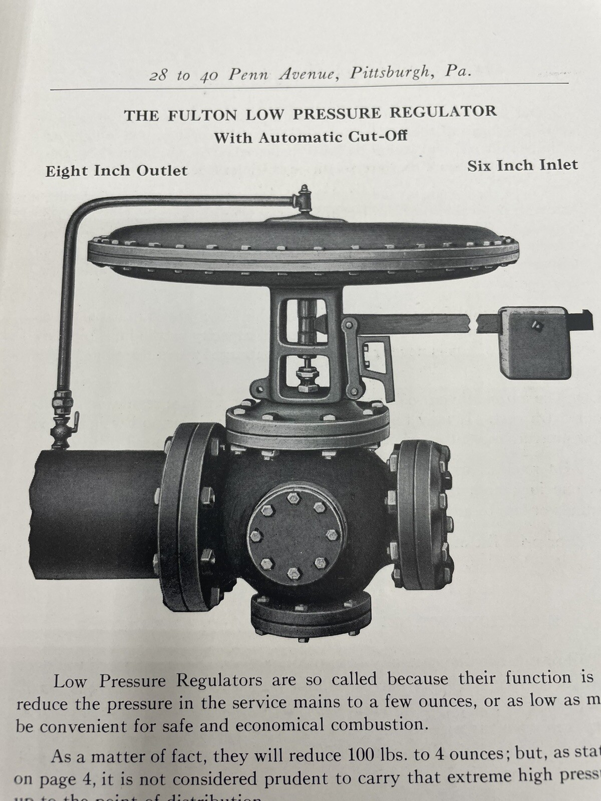 Fulton Gas Regulators 1929 Illustrated Catalogue Rare Paperback 72 Pages Natural