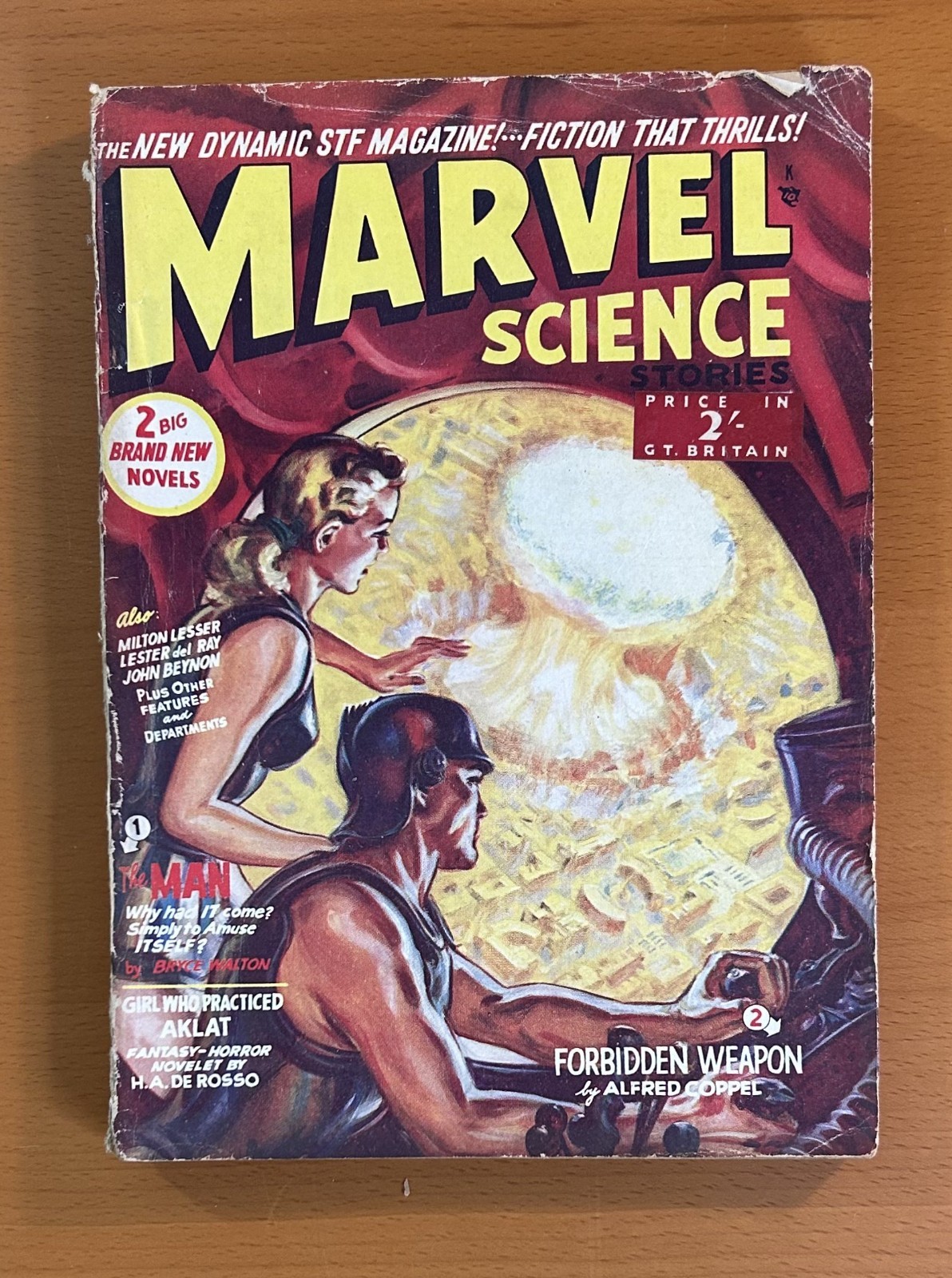 Marvel Science Stories Vol 3, #2 (Stadium Publishing 1951) VG+ Golden age book