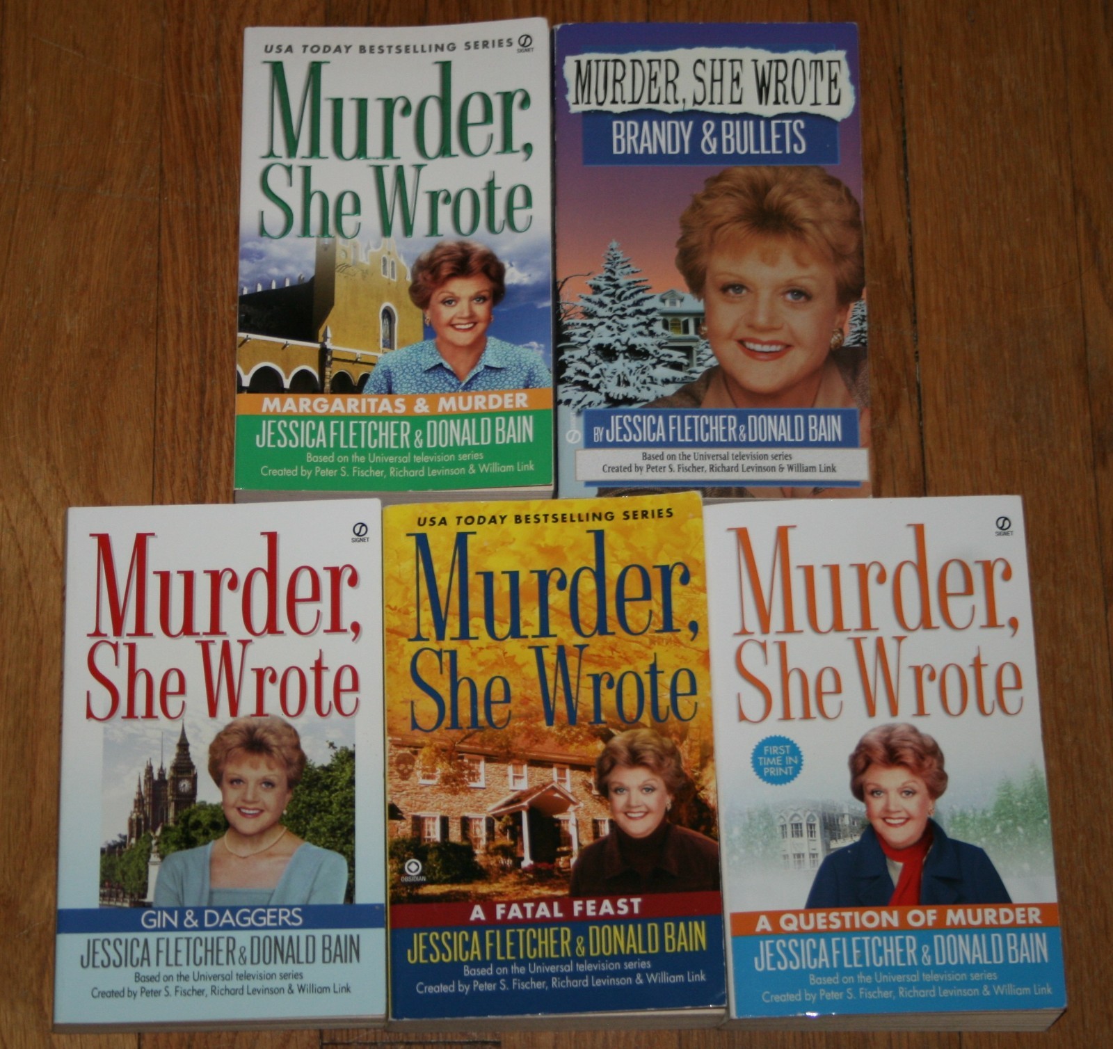 Lot 5 book Jessica Fletcher Murder She Wrote Margaritas Brandy Question Feast