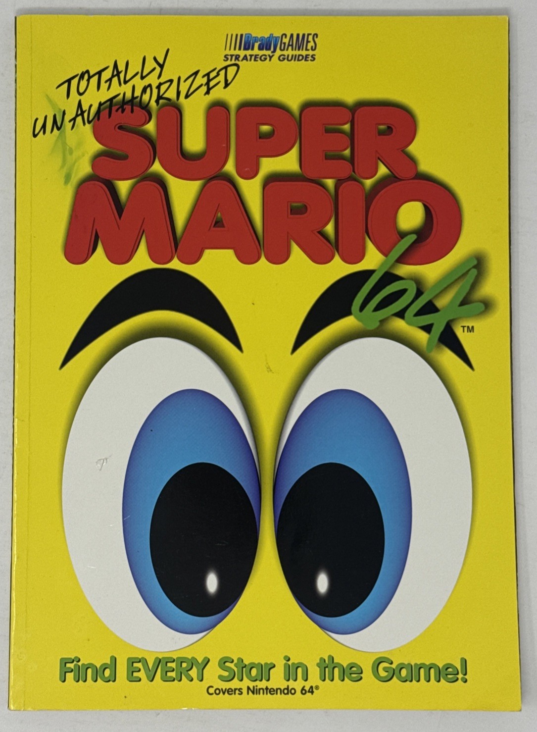 Super Mario 64 Strategy Guide Brady Games N64 Vintage 1996 Totally Unauthorized