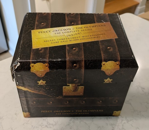 Percy Jackson and the Olympians Complete Series Treasure Chest 8 Cards & Map