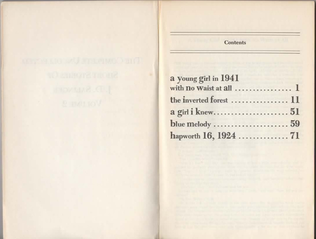 Complete Uncollected Short Stories of J D SALINGER Pirated Ed 1974 RARE Vol 2