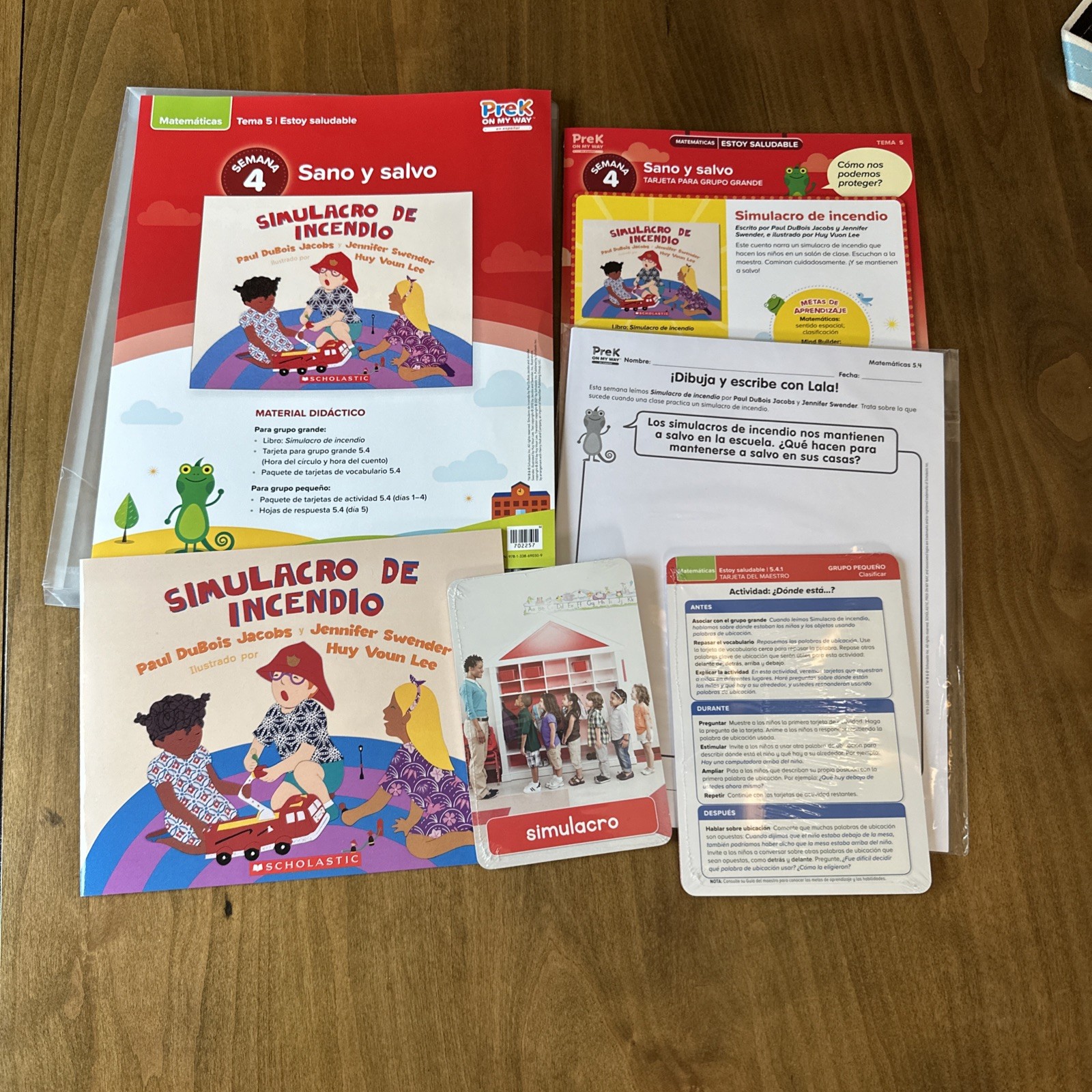 Scholastic Pre K On My Way Espanol Spanish Mathematics Theme 5 Book Set