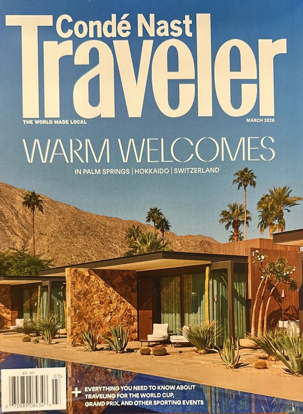 CONDE NAST TRAVELER-MARCH 2026-WARM WELCOMES-NEW-FAST SHIPPING