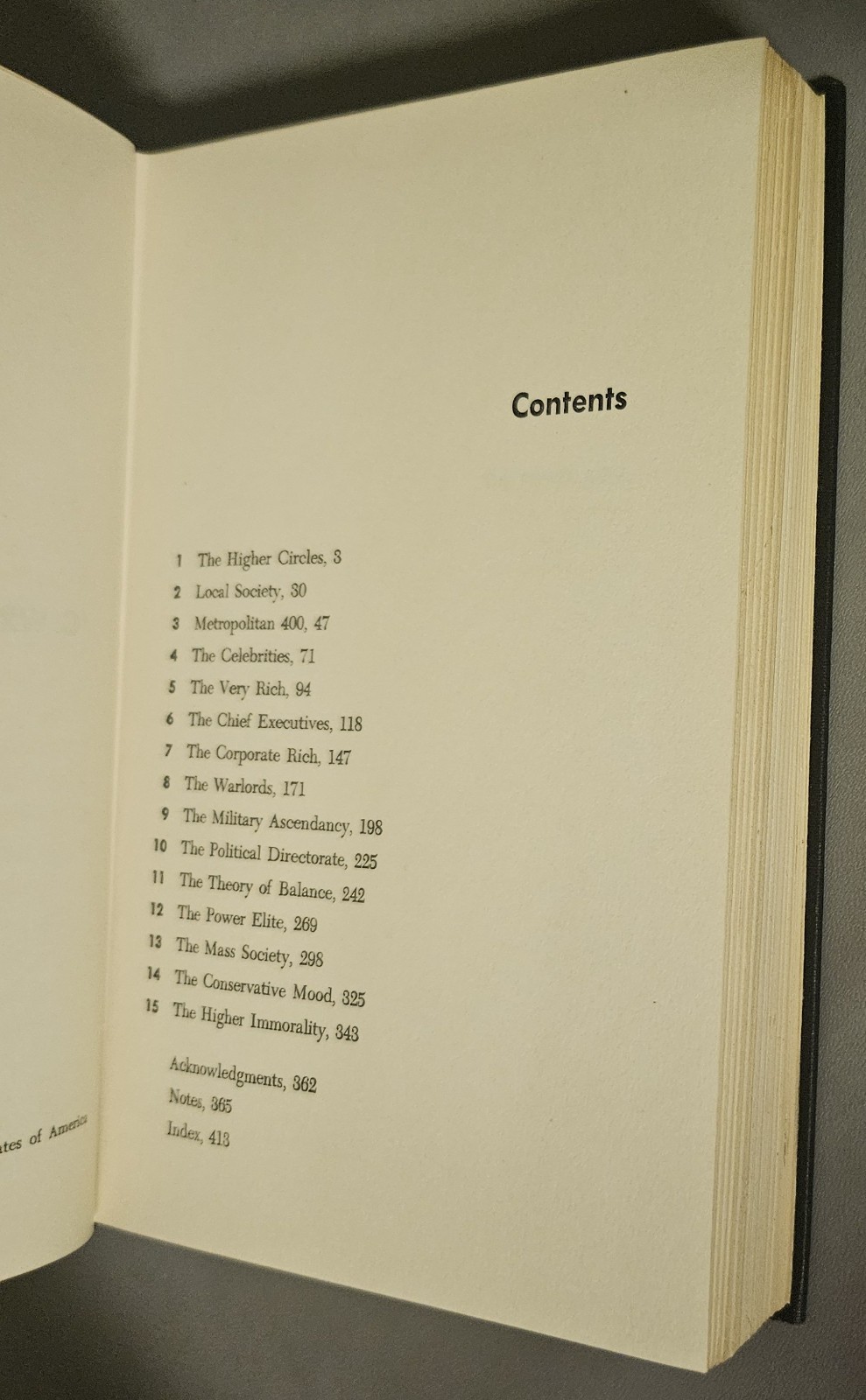 The Power Elite by C. Wright Mills HCDJ 2nd printing 1956