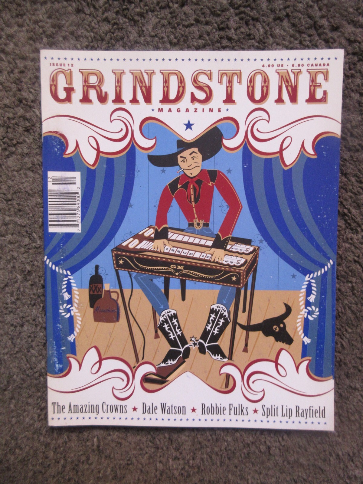 GRINDSTONE #12 SUMMER 2001 ,ROBBIE FULKS,OLD 97’s,+MORE ROCKABILLY NM- 38 PAGES