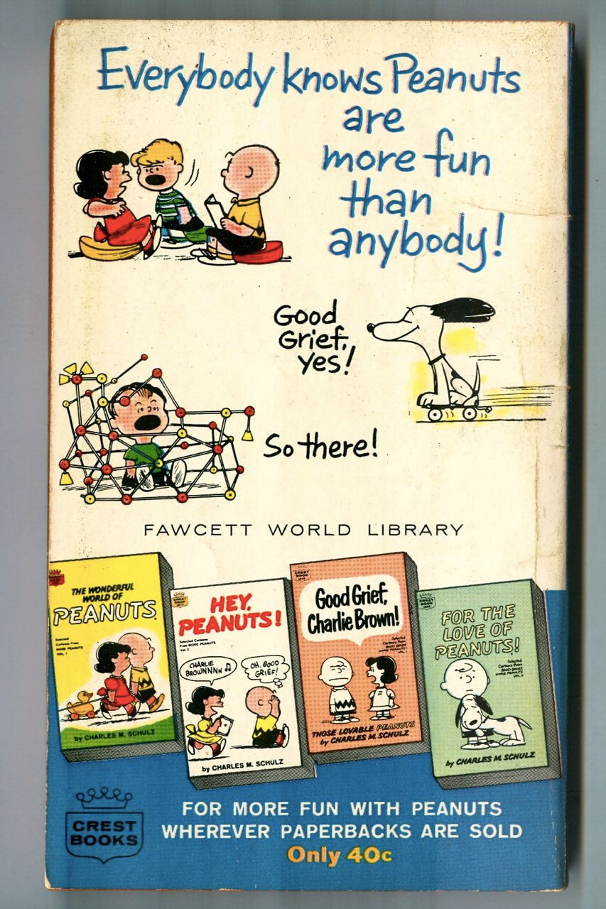 FUN With PEANUTS by Charles M. SCHULZ! Vintage 1967 FAWCETT CREST Paperback!