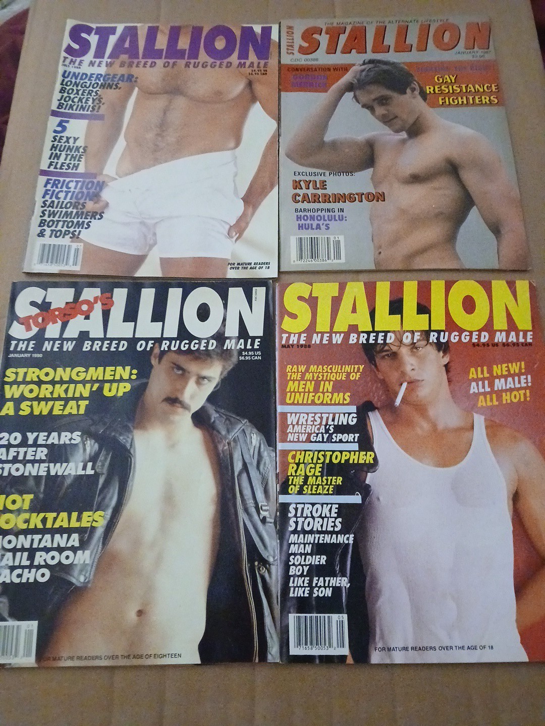 Torso – Torso’s Stallion Lot Of 4 Vintage Gay Magazines Men’s Interest 80’s Rare