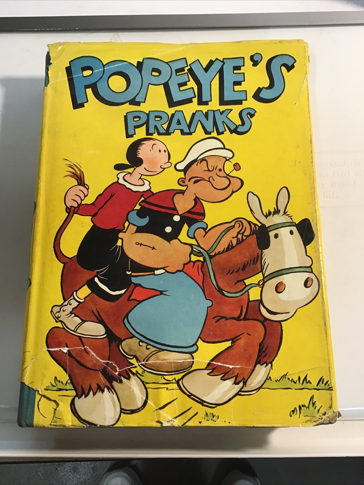 Popeye’s Pranks 1938 Book with Dust Jacket Birn Brothers Ltd. 156 pages