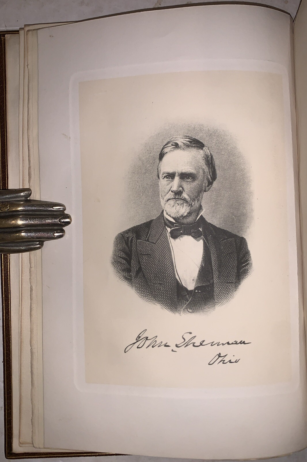 SIGNED, FINE BINDING, 1895, JOHN SHERMAN, RECOLLECTIONS, HOUSE, SENATE & CABINET