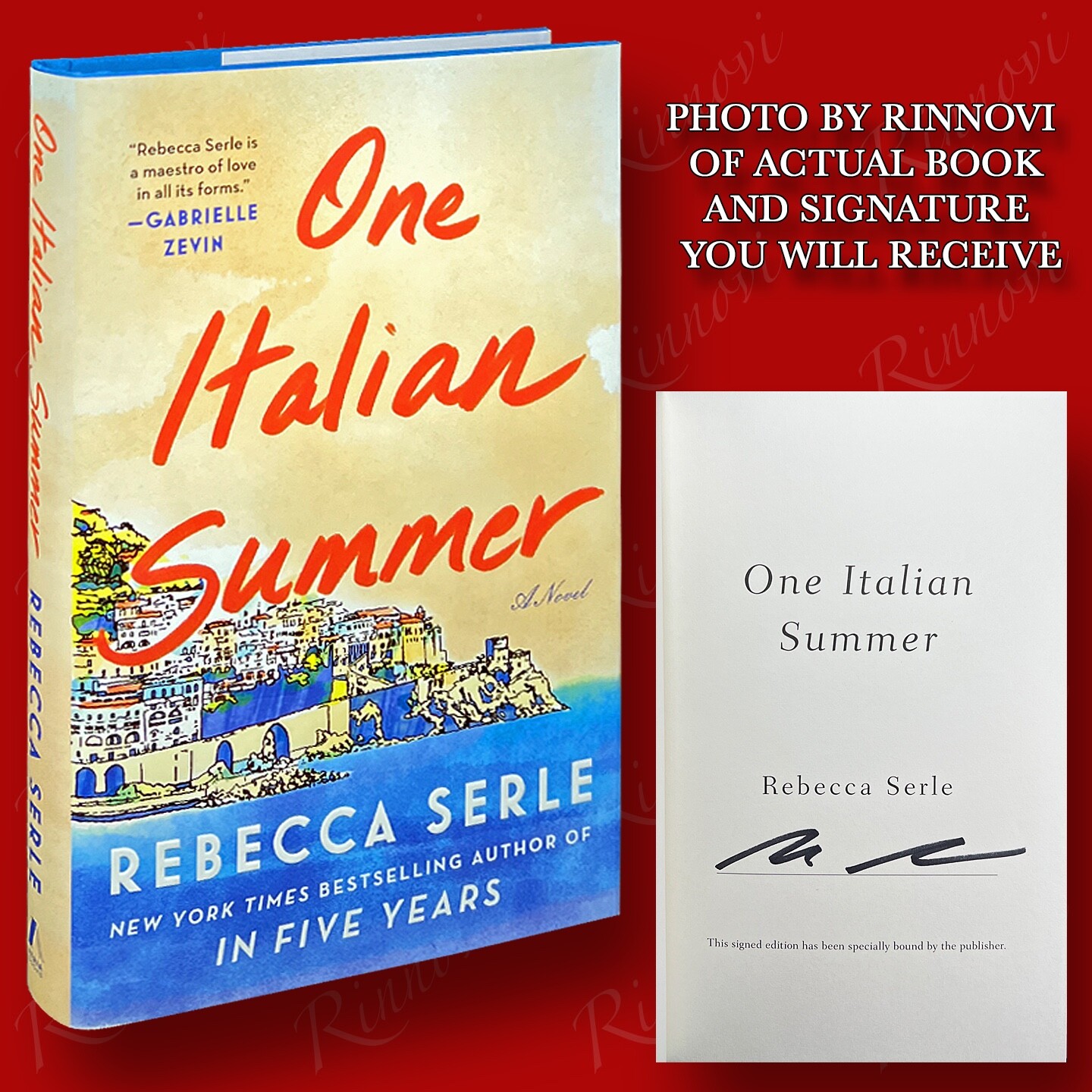 One Italian Summer SIGNED Rebecca Serle (2022,HC,1st/1st) BRAND NEW