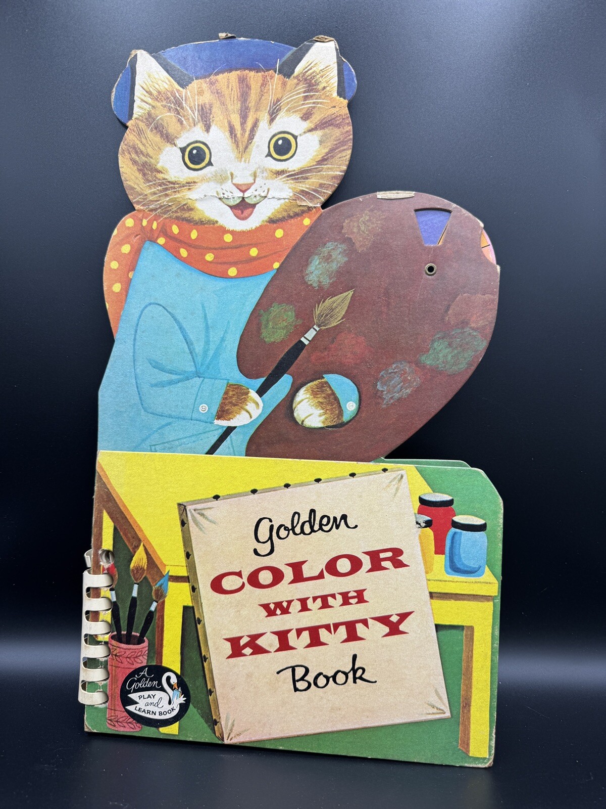Vintage Golden Color With Kitty Book J. P. Miller 1963 Golden Press NY