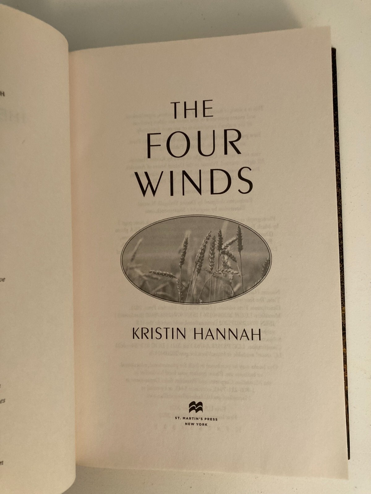The Four Winds by Kristin Hannah (2021, Hardcover) 1st Print w/Protective Cover