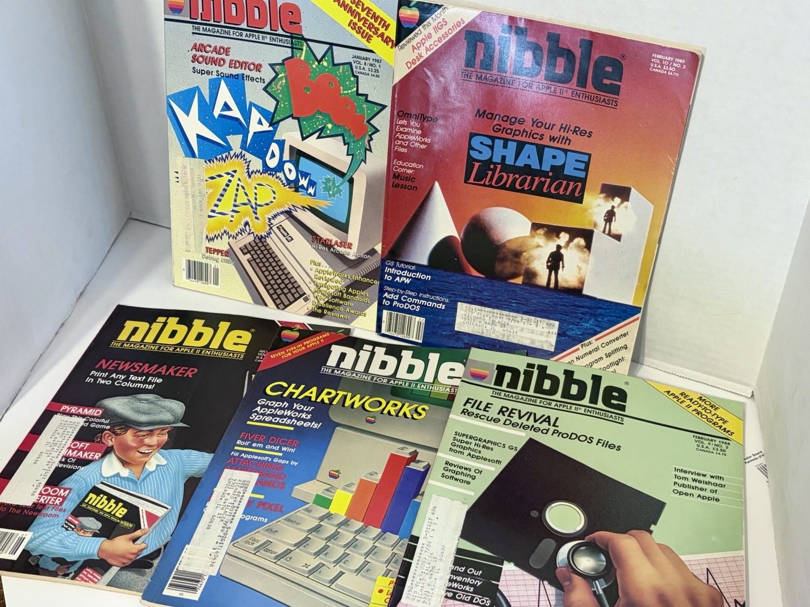 Vintage Nibble Apple Magazine Computer Magazines Lot