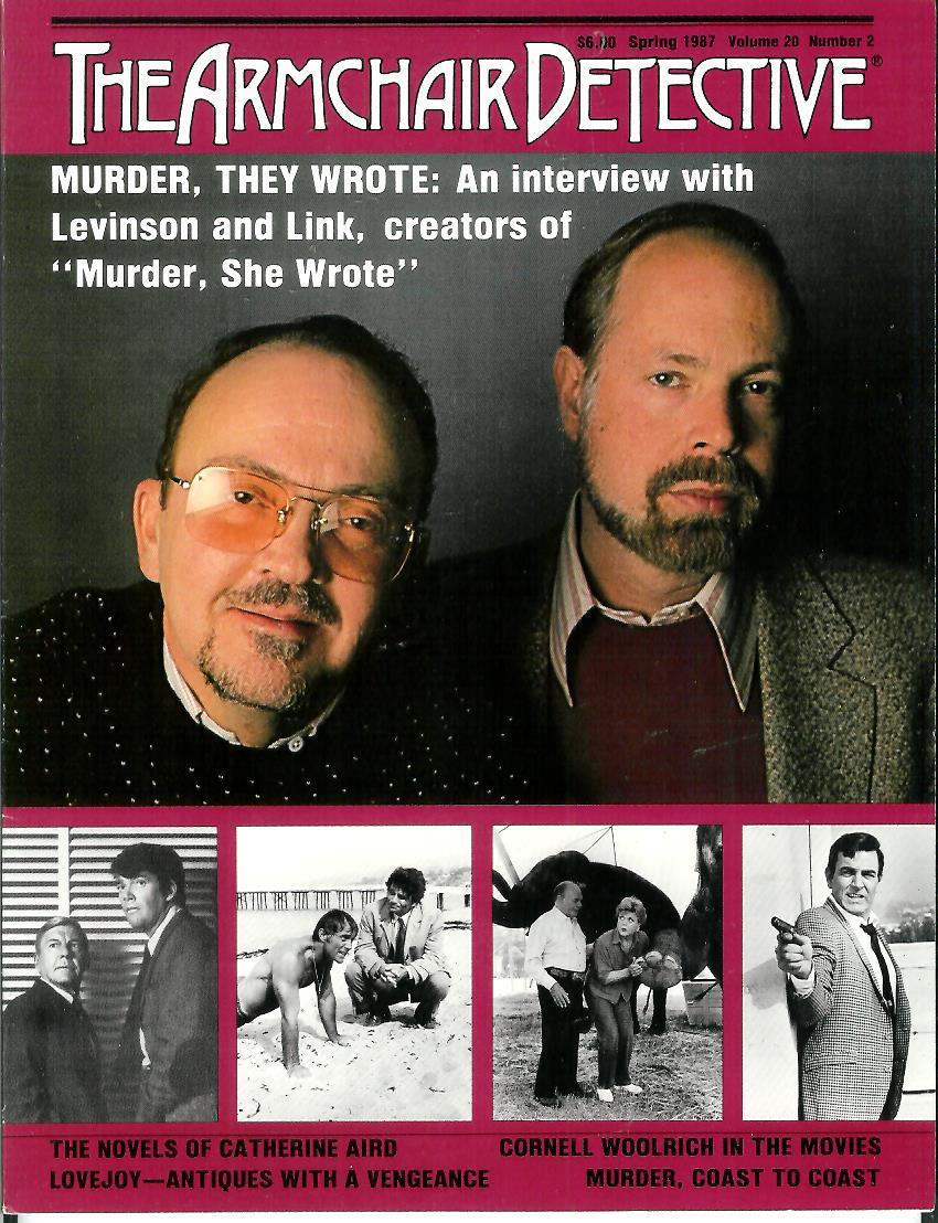 THE ARMCHAIR DETECTIVE Spr/87, rare US crime mag, Murder She Wrote, Aird, Gash