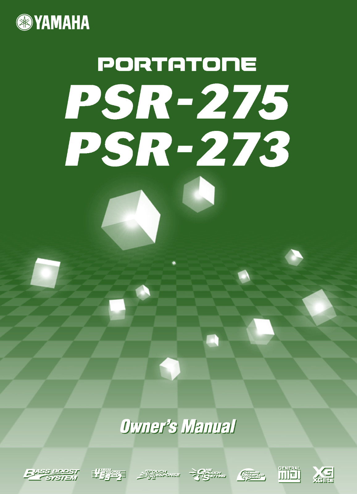 Yamaha PSR-273 PSR-275 Instruction Manual: 76 Pages & Protective Covers!