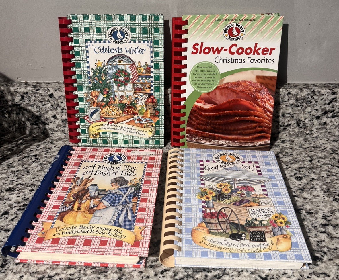 Gooseberry Patch Cookbooks Pinch Dash Lot 4 Christmas slow cooker books