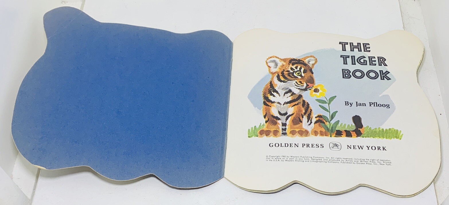 TURTLE & TIGER Shape Children’s Books Golden Press New York 1965 LOT of 2