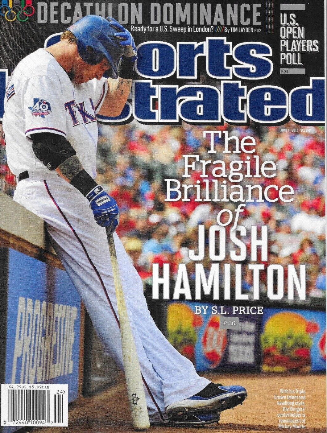 Sports Illustrated Magazine Josh Hamilton Manny Pacquiao Jonathan Quick 2013
