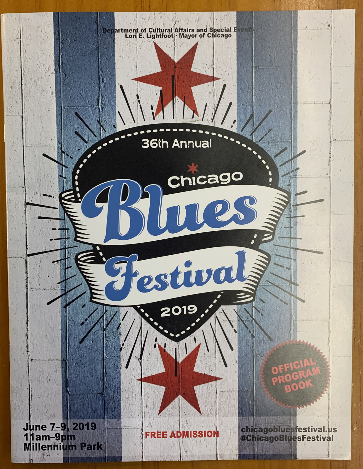 Chicago Blues Festival 2019 Book 32 Pages Excellent Condition